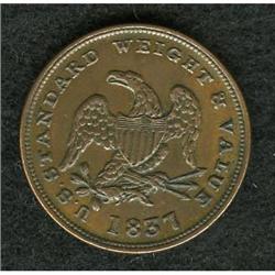 1837 Half Cent Hard Times Token, HT-73,