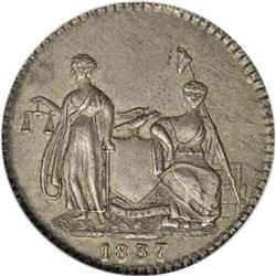 1837 3C Feuchtwanger Three Cent, HT-262, MS61