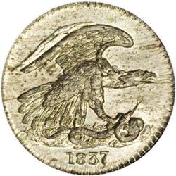 1837 Feuchtwanger Cent, NY HT-268, MS64 NGC