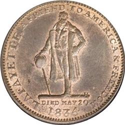 1835 Clark & Anthony, HT-425, MS64 RB NGC