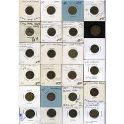 A Group Lot of Civil War Tokens