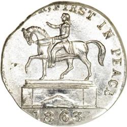 Uniface Silver Restrike 1863 First In War,