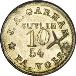 R.7 Civil War Sutler 10 X Cent Token