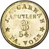High Grade R.5 Civil War Sutler Token 3 Cent