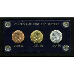 (3) Bashlow Restrike 1861 CSA Cents