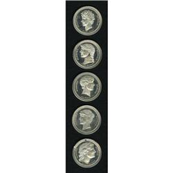 Five 1880s Union Coffee Co. Ltd. Trade Tokens