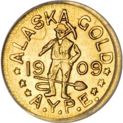 1909 Alaska Gold A.Y.P.E. 1/4 DWT