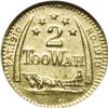 Image 2 : (Ca 1940s) "1862" Alaska Gold Toowah Gilt MS64