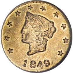 British Columbia 1849 Gold 2 Dollar MS62 NGC