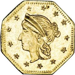 1863 Liberty Head California Gold 1 Dollar, K-6