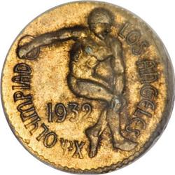 1932 Olympic Gilt California Gold Charm MS62