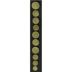 Group Lot of British Brass (Gold) Coin Weights