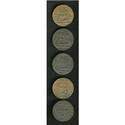 Group Lot Five British Conder Tokens,