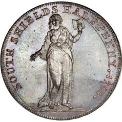 1794 Durham South Shields Conder Token, Unc PL