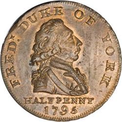 1795 Halfpenny Middlesex Conder Token, Unc