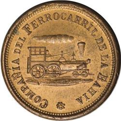 Cuba, Havana 480 Transportation Token and Gold