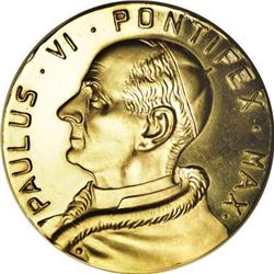 Uncertified Gold Medal Commemorating the Pope's