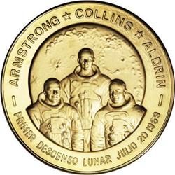 1969 Gold Apollo 11 Medal Struck at the Mexico