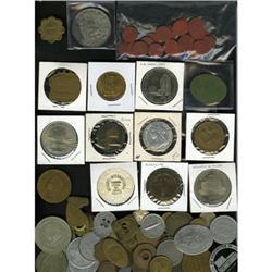 Group Lot of Tokens and Medals 96 pcs