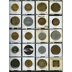 100-Piece Miscellany of Oil/Auto Tokens and