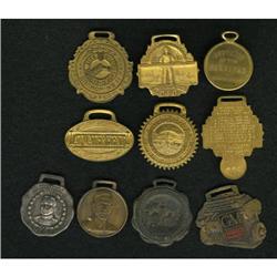 10-Piece Vintage Watch Fob Lot