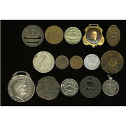 15-Piece Lot of Political, Merchant, Love