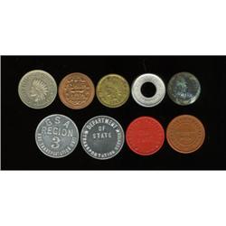 Group of Nine Transportation Tokens
