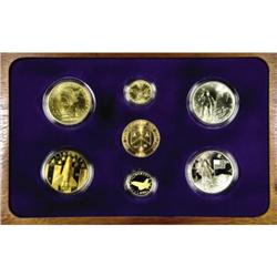 1988 America in Space Seven-Piece Gold & Silver