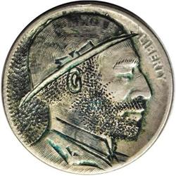 Original Hobo Nickel Carving.