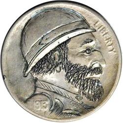 Original Hobo Nickel Carving.