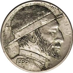Original Hobo Nickel on 1936 Coin.