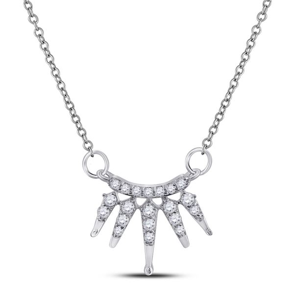 Diamond Fashion Necklace 1/6 Cttw 10kt White Gold