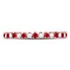 Image 2 : Ruby Diamond Stackable Band Ring 1/4 Cttw 10kt Rose Gold
