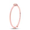 Image 3 : Diamond Cluster Bangle Bracelet 1/2 Cttw 14kt Rose Gold