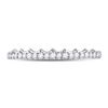 Image 2 : Diamond Slender Scalloped Stackable Band Ring 1/6 Cttw 10kt White Gold