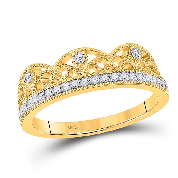Diamond Band Ring 1/5 Cttw 10kt Yellow Gold