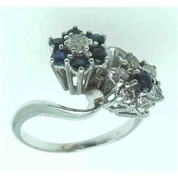 DARK BLUE SAPPHIRE & DIAMOND RING