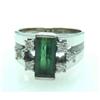 Image 1 : NATURAL TOURMALINE &DIAMOND RING
