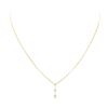 Image 1 : 0.25 ctw Past, Present, Future Diamond Three Stone Pendant with Chain - 14KT Yel