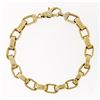 Image 3 : NEW Italian 14K Yellow Gold 8" Fancy Large Polished Cable Link Chain Bracelet