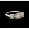 Image 1 : 14KT White Gold 1.05 ctw Diamond Ring