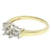 Image 3 : 14k Yellow Gold 0.19 ctw Illusion Set Round Brilliant Diamond 3 Stone Ring