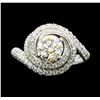 Image 2 : 14KT White Gold 2.24 ctw Diamond Ring