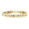 Image 1 : 12.00 ctw Multi-Color Gemstone Bracelet - 14KT Yellow Gold