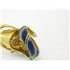 Image 5 : Vintage 18K Gold Multi Color Enamel Diamond & Emerald Large Snake Head Wrap Ring