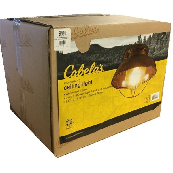 Cabela's Brand Fisherman's Ceiling Light - NEW IN BOX