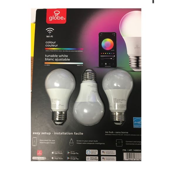 Globe Wifi Tunalble Light Bulbs NEW IN PACKAGING