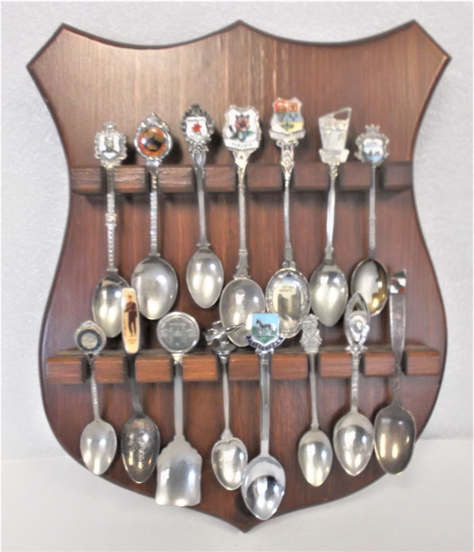 Collector Spoons in Display Rack