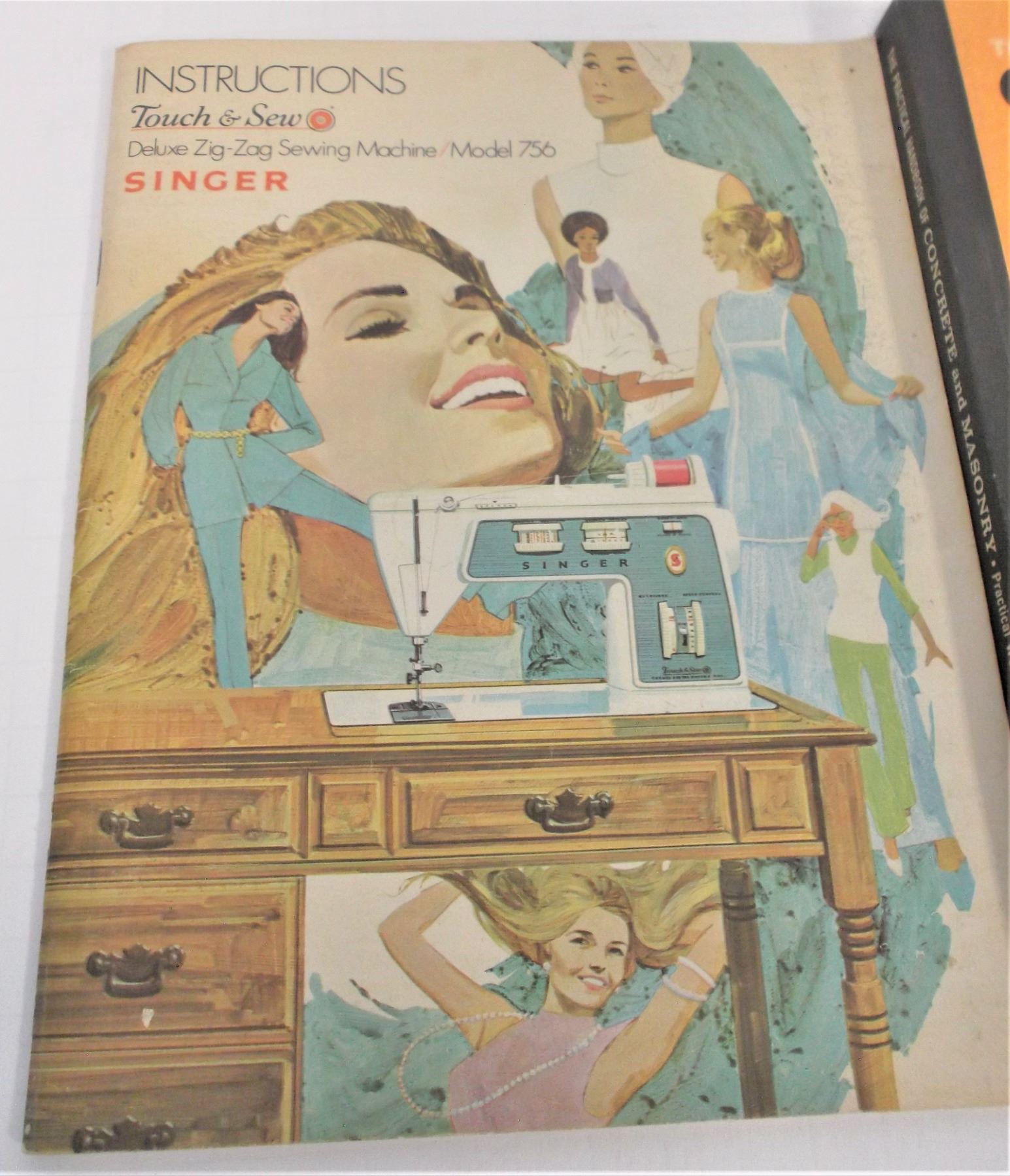 Singer Sewing Machine Model 756 Instruction Booklet and Concrete ...