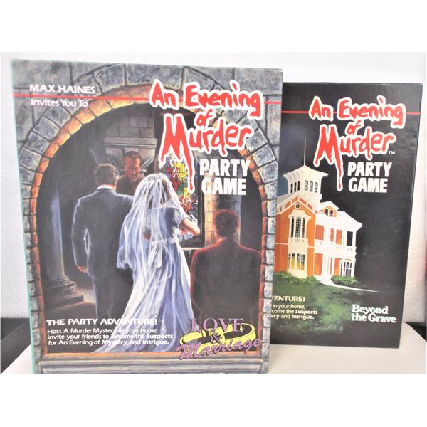 TWO "An Evening of Murder" Murder Mystery Games